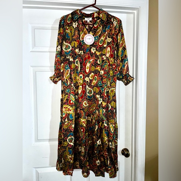 Umgee Vibrant Paisley Print Midi Dress NWTs - Picture 5 of 5